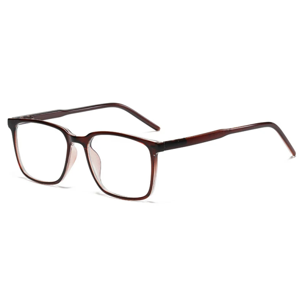 Lunettes en plastique avec filtre de lumière bleue Confort de port Protection des yeux lors du travail sur ordinateur Lunettes contre la fatigue oculaire et les radiations marron