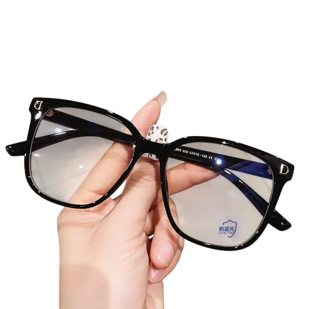 Lunettes en plastique pour la distance dioptrie -3,50 avec filtre contre la lumière bleue Confort de port Protection de la vue Lunettes pour la lecture et le travail sur PC noir