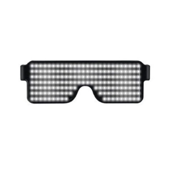 Lunettes LED avec animations blanc