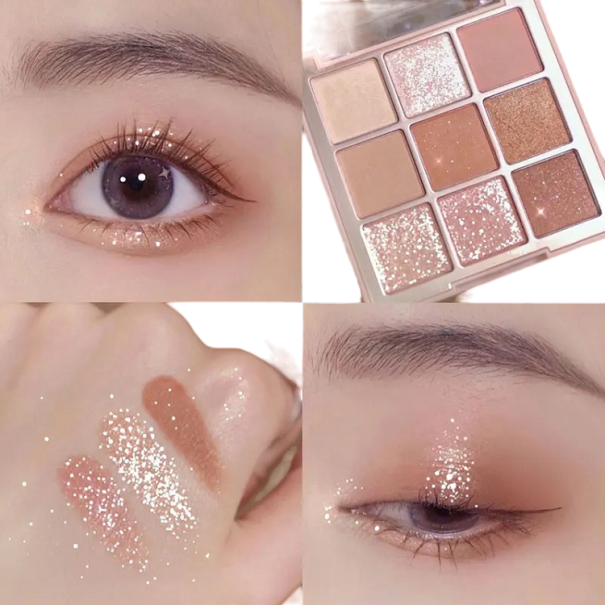 Luomiväripaletti Glitter-luomiväri 9