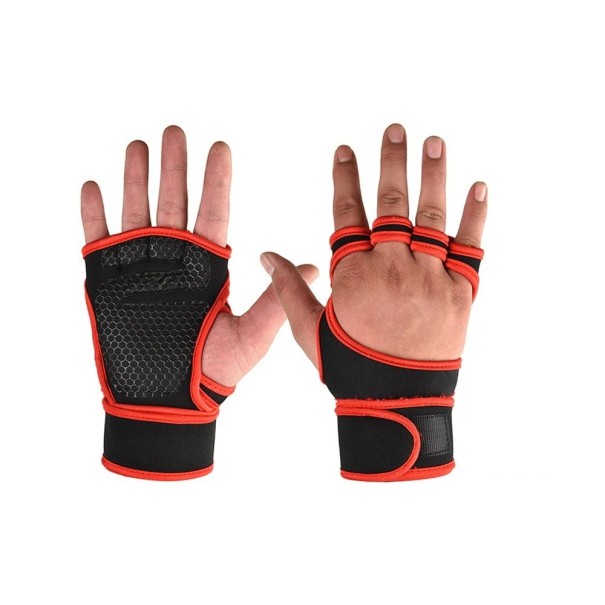 Luvas de exercício vermelho L