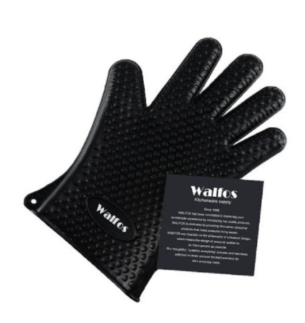 Luvas de grelhador de silicone WALFOS preto