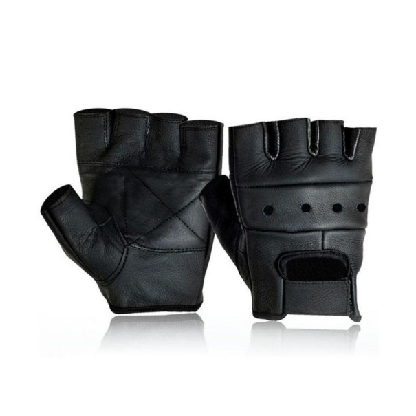 Luvas de pele para homem sem dedos 1