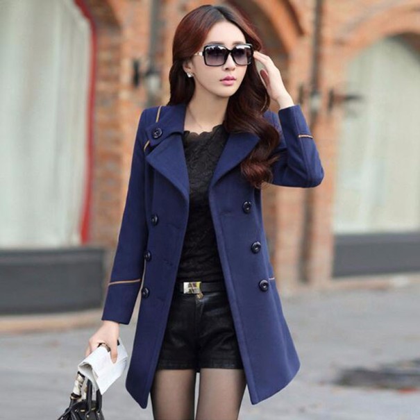 Luxe damesjas Megan J2561 donkerblauw S