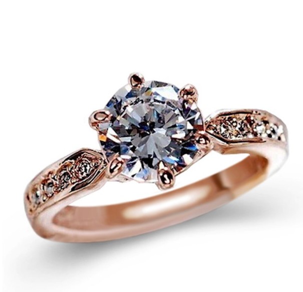 Luxe damesring met zirkoon goud 8