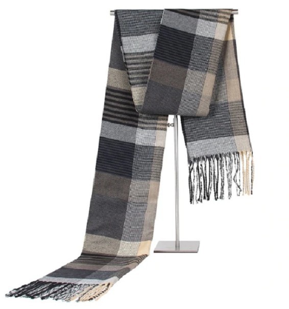 Luxe geruite herensjaal J754 3