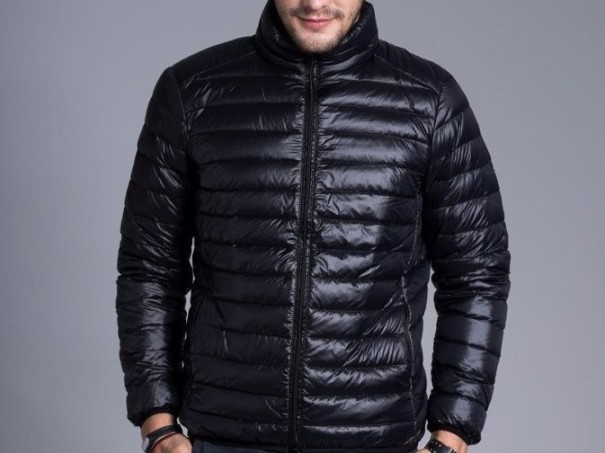 Luxe heren winterjas J1990 zwart L