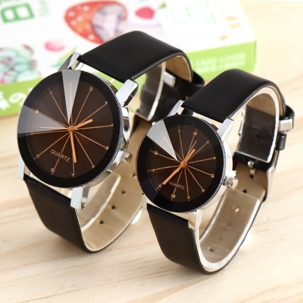 Luxe horloge voor koppels - Zwart