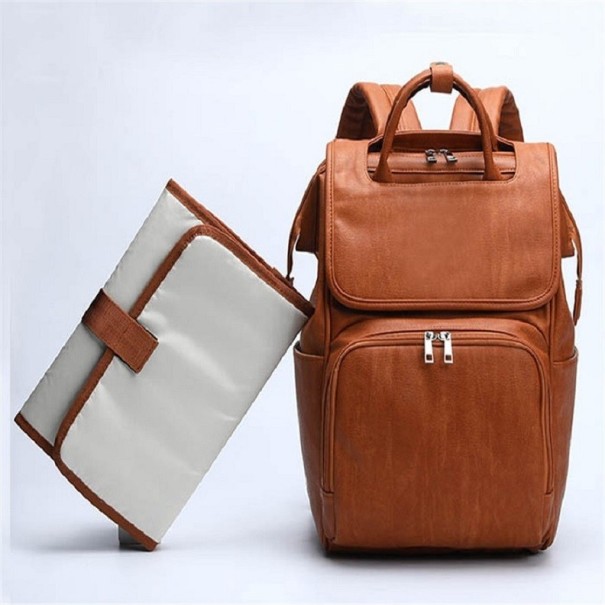 Luxe zwangerschapsrugzak met accessoires bruin