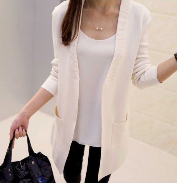 Luxuriöse Cardigan für Damen – Creme M