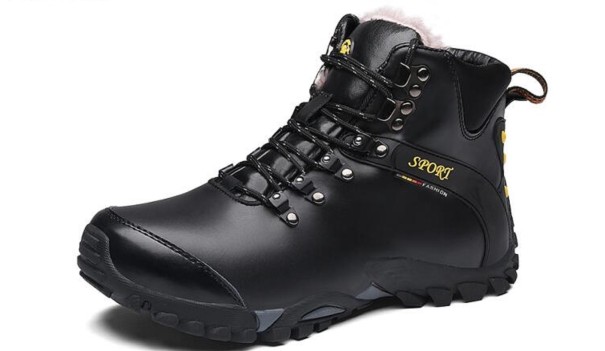 Luxuriöse Herren-Winterstiefel J1378 schwarz 40