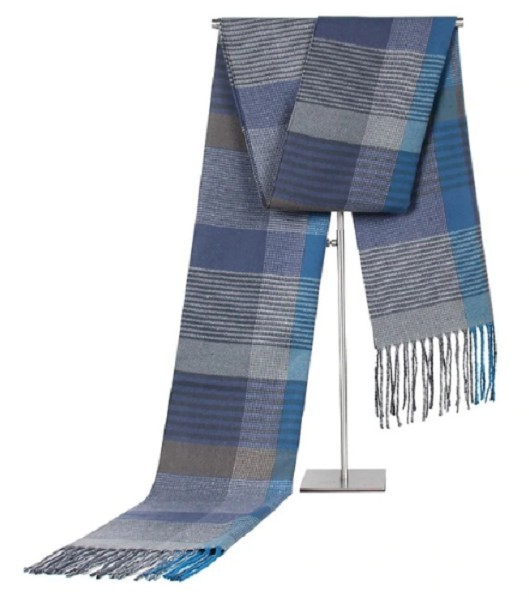 Luxuriöser karierter Herrenschal J754 5