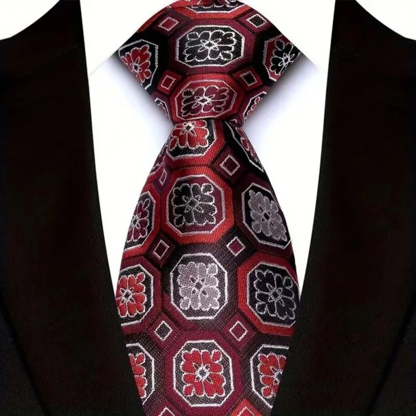 Luxury Men's Tie with Patterns 145 x 8 cm Elegant Formal Accessory Stylish Tie for Men Quality Material Ideal for Social Events 1