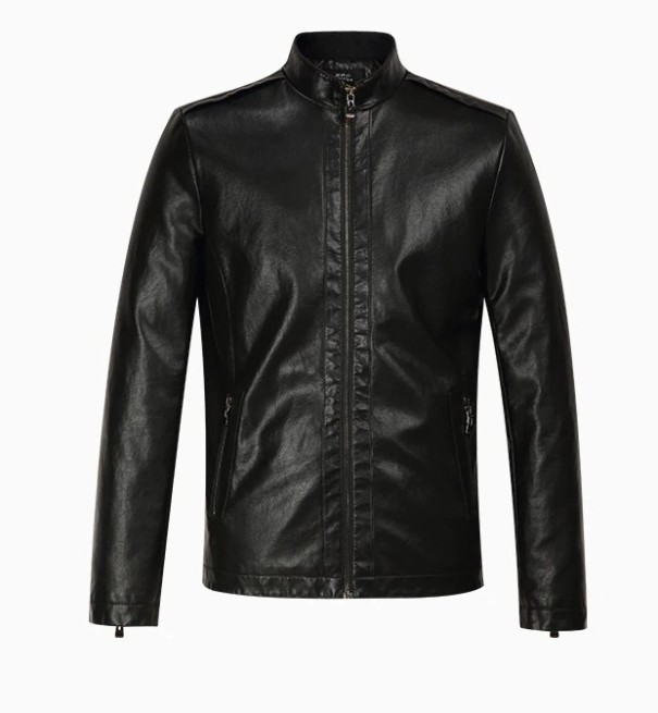 Luxus-Motorradjacke für Herren – Schwarz XS