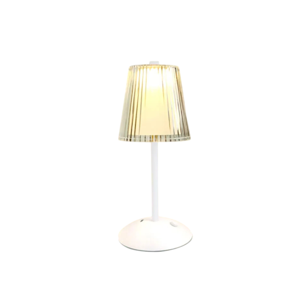 Luxusná lampa na stôl 29 cm, LED, kovová konštrukcia, 3 typy svietivosti, USB-C nabíjanie, studená biela, teplá biela, neutrálné svetlo, 5V, 4W biela