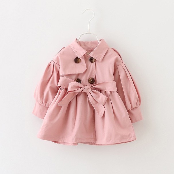 Luxusní dívčí kabát J1984 růžová 3