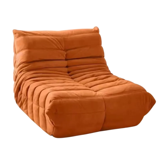 Luxusní křeslo s netradičním designem 75 x 95 x 80 cm umělá kůže polstrované moderní sedací křeslo pro relaxaci do obývacího pokoje oranžová
