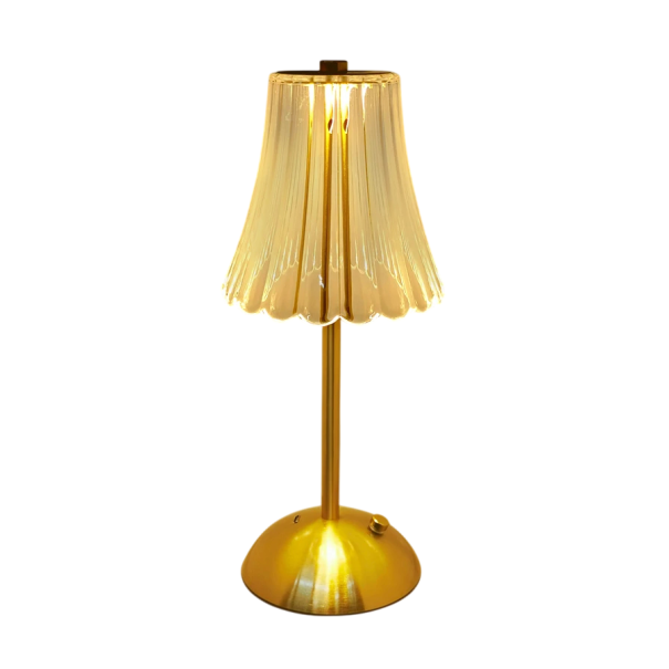 Luxusní lampa na stůl 30 x 13 cm, LED s nastavitelnou intenzitou, 3 typy světla, USB-C nabíjení, protiskluzová podložka, 3W, 5V 1