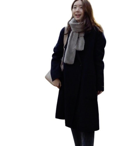 Luxusný dámsky zimný kabát J1371 čierna XS