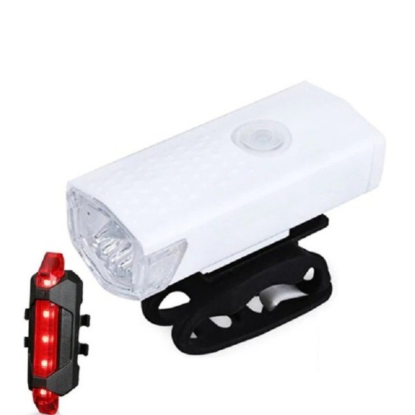 Luz de bicicleta dianteira e traseira 2 pcs J375 vermelho
