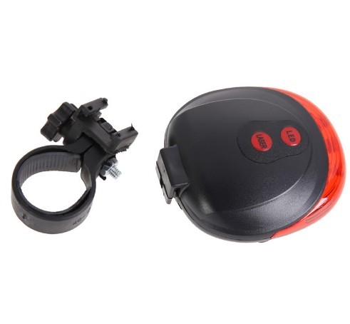 Luz LED para bicicleta con láser rojo