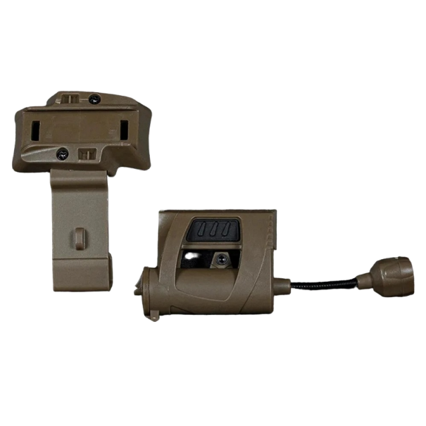 Luz LED táctica para casco, linterna LED para casco, luz para casco Airsoft, accesorios para Airsoft, 12 x 5 x 2 cm marrón