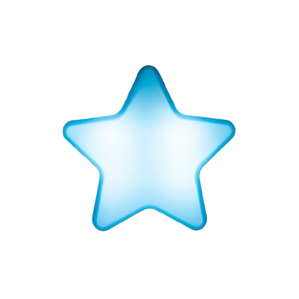 Luz nocturna LED en forma de estrella azul