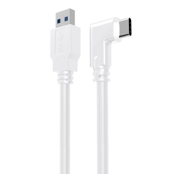 Λυγισμένο καλώδιο σύνδεσης USB 3.0 σε USB-C 3.1 M/M 5 μ λευκό