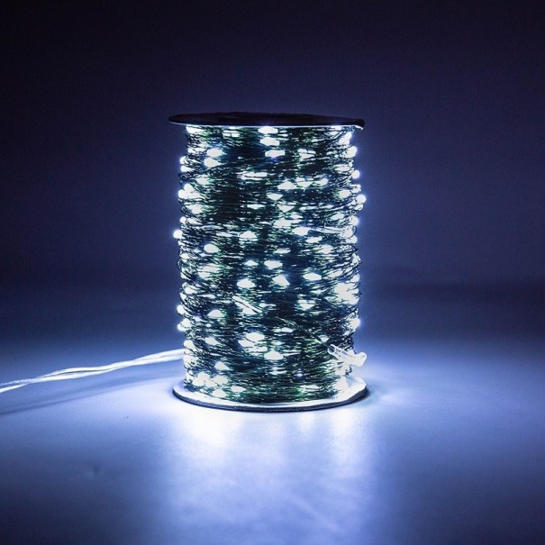 Lyskæde 10 m 100 LED&#39;er kold hvid