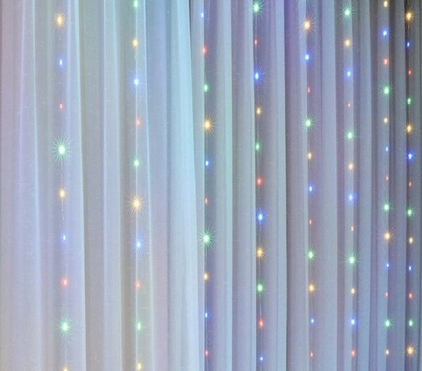 Lyskæde 4 x 2 m 280 LED&#39;er flerfarvet