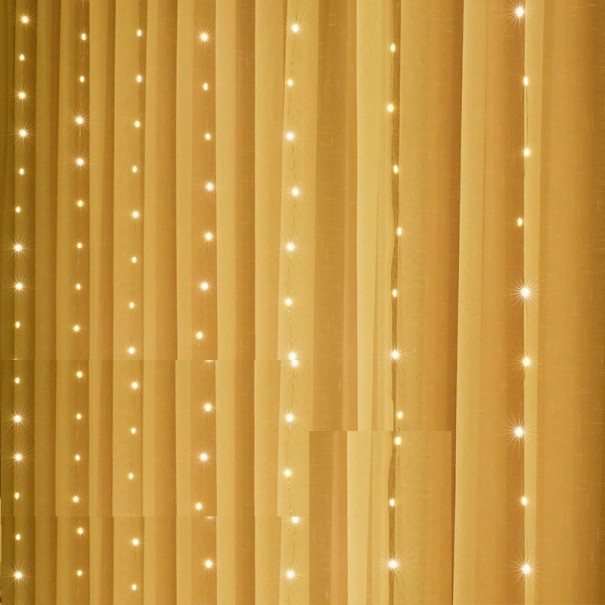 Lyskæde 6 x 3 m 600 LED&#39;er varm hvid