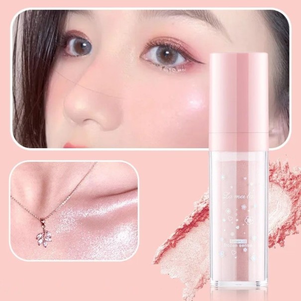 Lysnende pudder til ansigtet Skinnende highlighter Langtidsholdbar, skinnende pudder Highlighter til ansigt og krop Honey peach