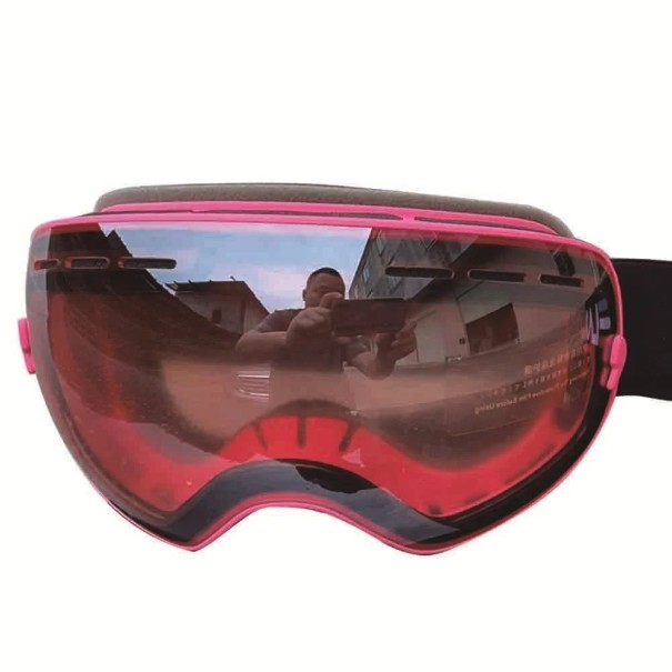 Lyžařské brýle se zrcadlovým efektem Brýle na lyžování a snowboard s ochranou UV400 pro muže i ženy Lyžařské brýle na helmu proti mlžení 3
