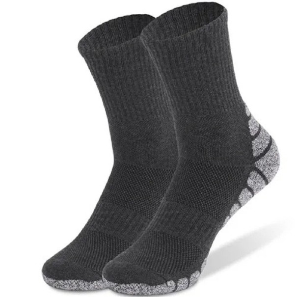 Lyžařské tvarující ponožky pro muže i ženy Zimní teplé ponožky s absorbcí potu Prodyšné pánské a dámské ponožky na lyže šedá 35-38