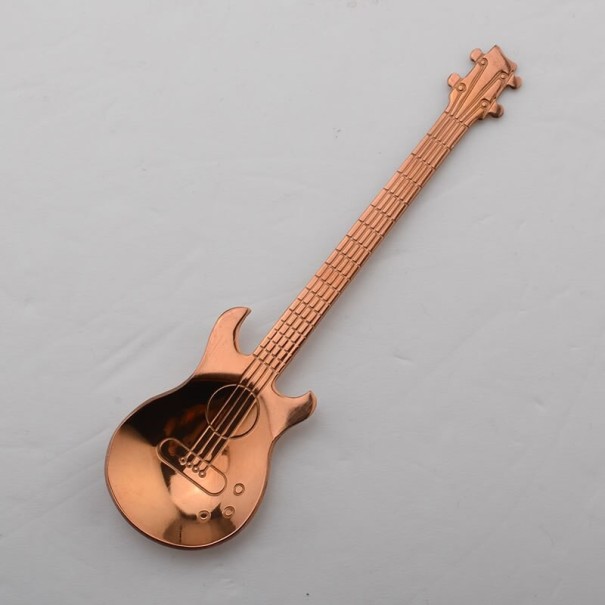 Lyžička v tvare gitary medená
