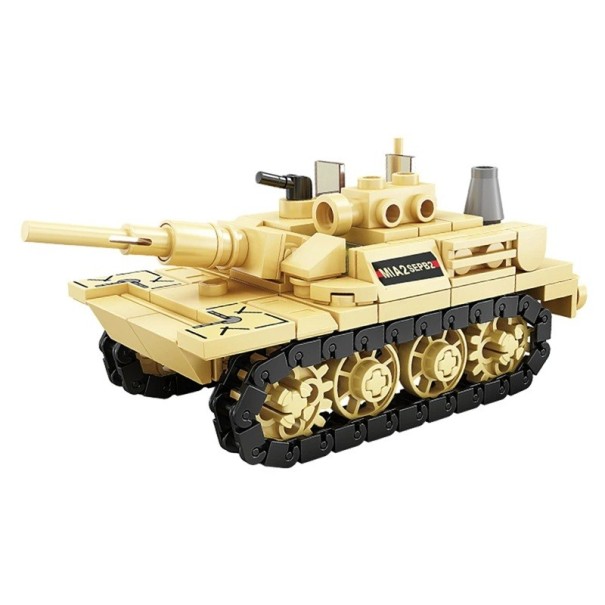 M1A2-panssarivaunun rakennussarja, toinen maailmansota, 147 osaa, 10 x 4,8 x 4,5 cm, historiallinen sotilasajoneuvomalli, kokoontaitettava panssarivaunu lapsille, 6+ vuotta 1