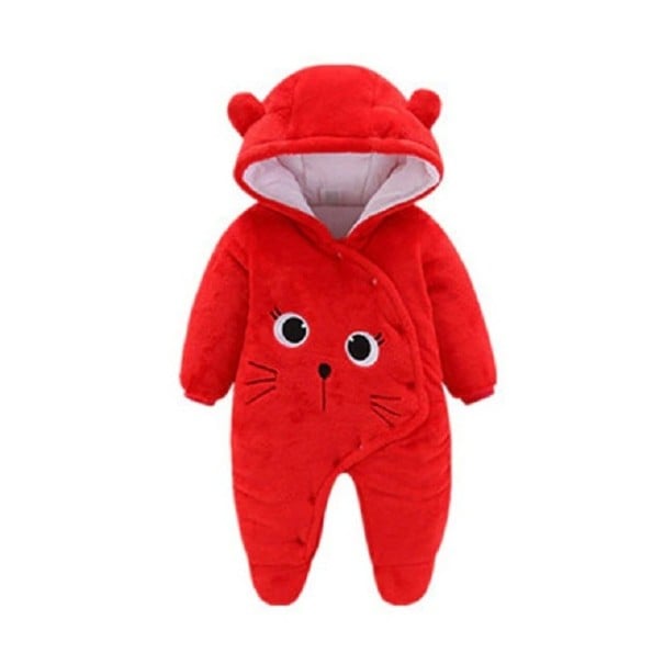 Macacão aquecido para bebé T2563 vermelho 0-3 meses B