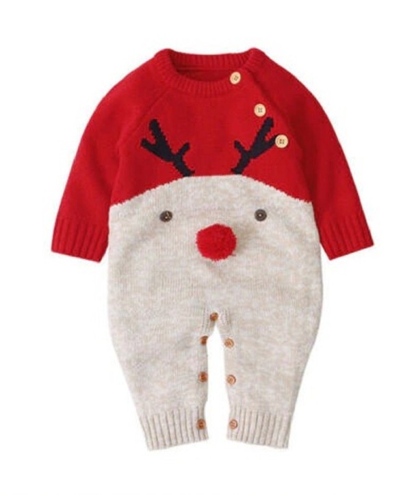 Macacão de Inverno para Bebé com Motivo de Natal T2562 vermelho 3-6 meses