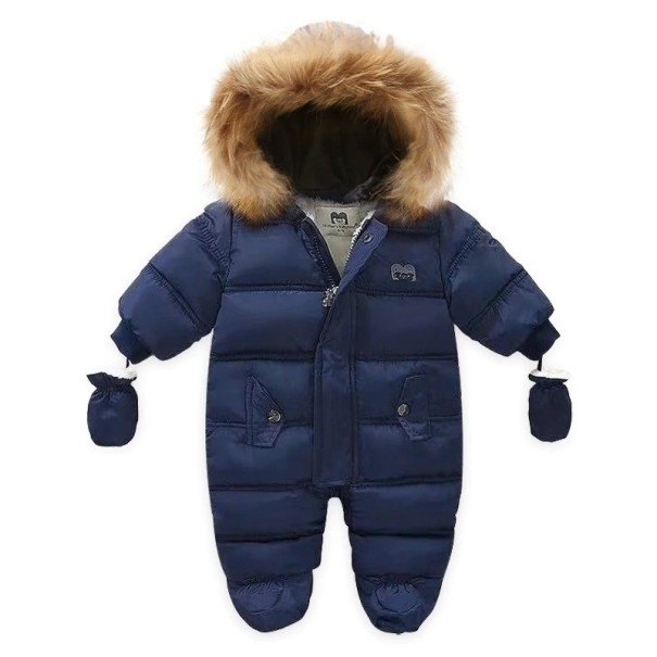 Macaco de Inverno para Bebé T2555 azul escuro 6-9 meses