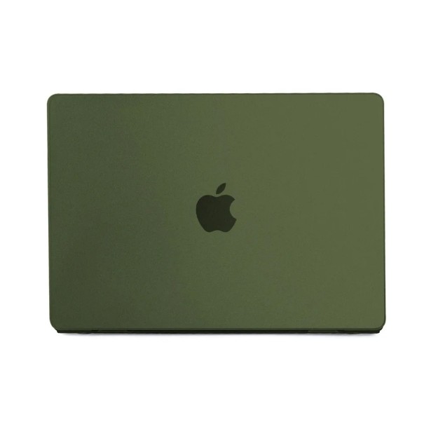 MacBook Air 13-inch Case with M5 Chip Model A3449 Partially Transparent Two-Piece Surface Protection Against Scratches and Wear green
