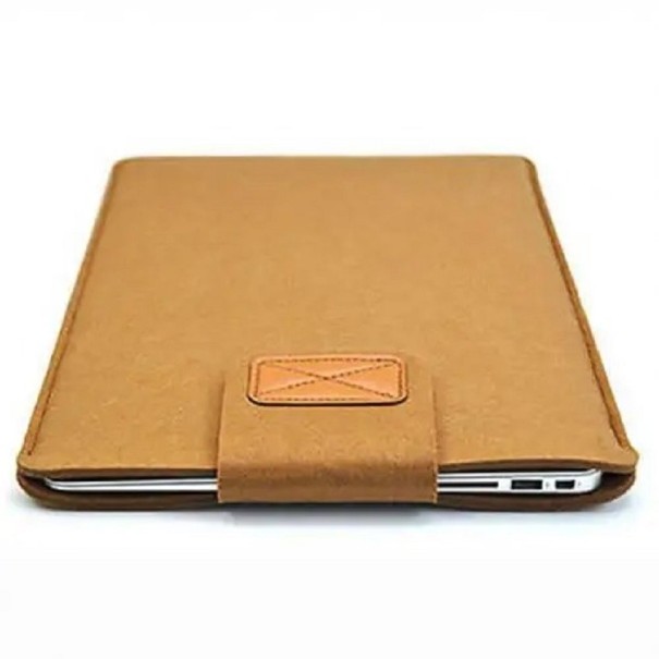 MacBook-etui med velcro 11 tommer, 32 x 22 x 0,6 cm brun