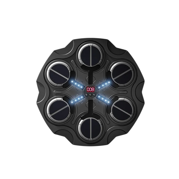 Macchina da boxe musicale intelligente con bersaglio a muro e display LED 6 obiettivi attrezzatura per fitness domestico per sport da combattimento allenamento di decompressione senza versione Bluetooth 1