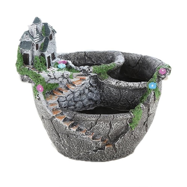 Maceta decorativa H1028 gris 2