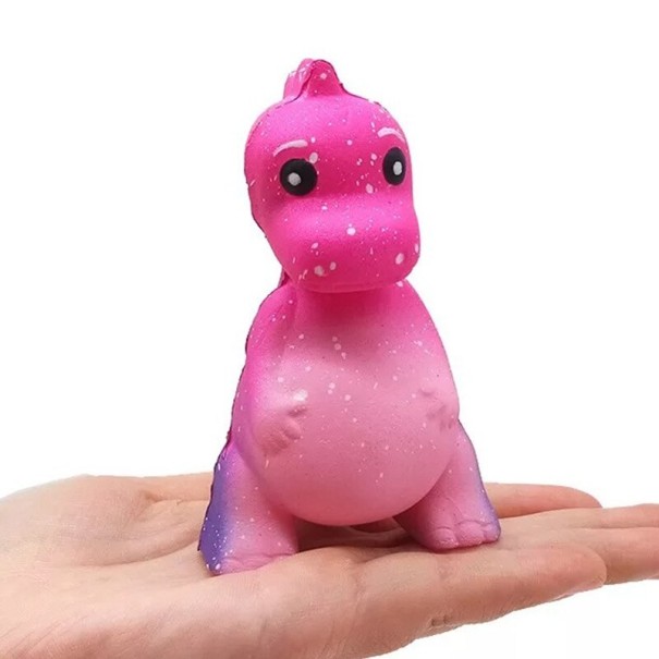 Mačkací hračka dinosaurus růžová