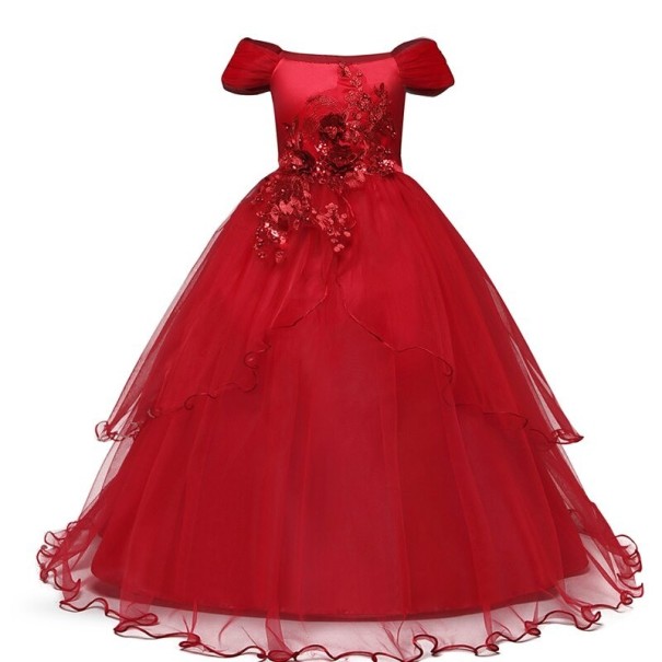 Mädchen-Abschlussballkleid N149 rot 6