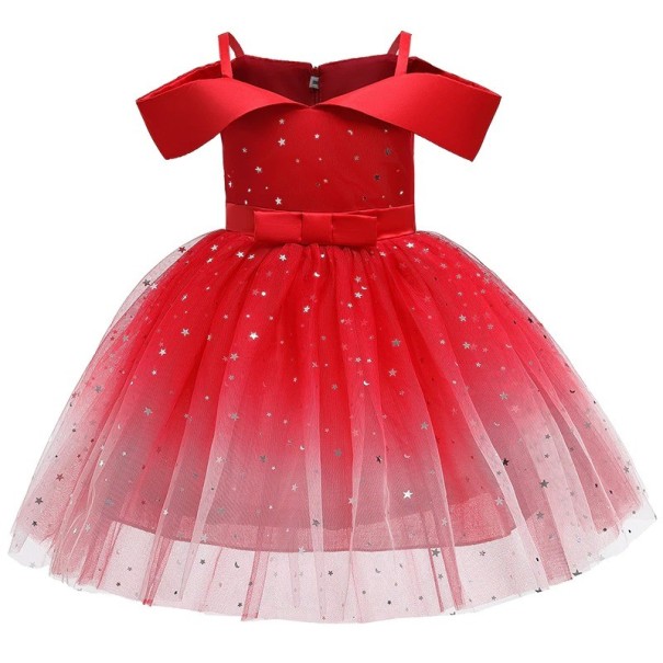 Mädchen-Abschlussballkleid N164 rot 8