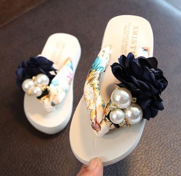 Mädchen-Flip-Flops mit Perlen 37 5