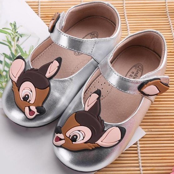 Mädchen-Ledersandalen A89 silbern 22