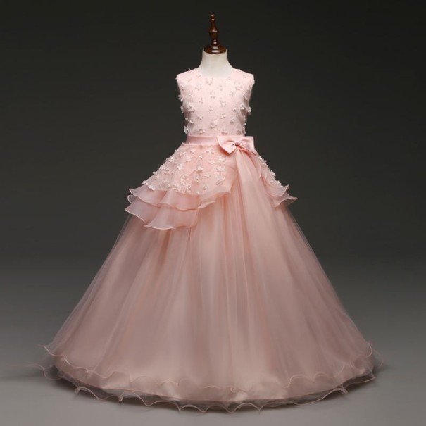 Mädchen-Prinzessinnenkleid J2495 rosa 5