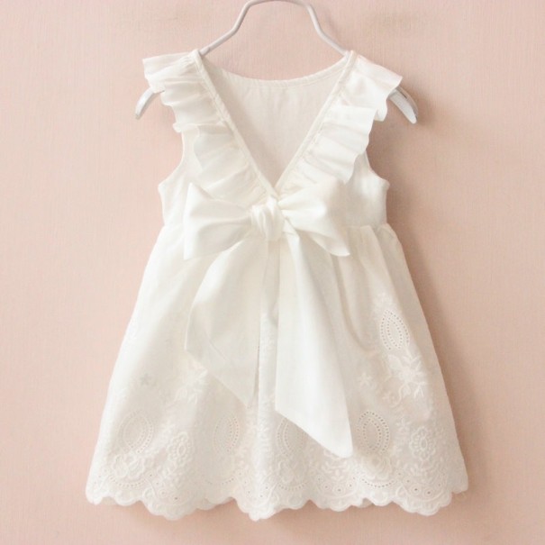 Mädchen-Sommerkleid Thin - weiß 4